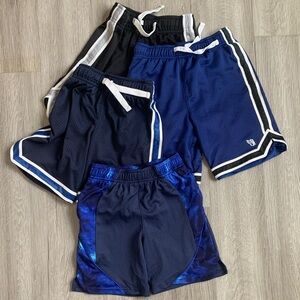 Set of 4 Youth Kids Size 7 Basketball Shorts Oshkosh B’Gosh  All In Motion Blue